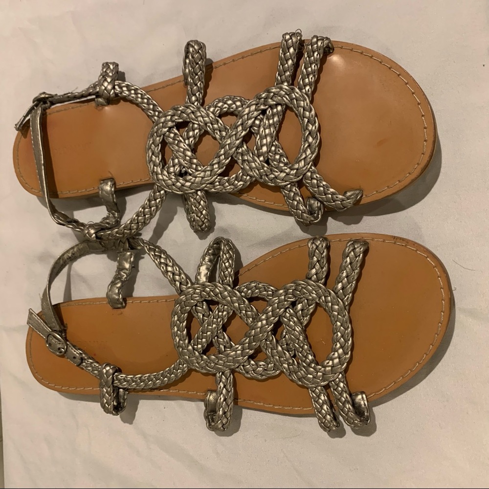Strappy Braided Sandals